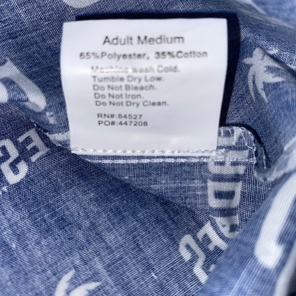 San Diego Padres SGA Logo Hawaiian Button Down Shirt Size Medium MLB Baseball - Picture 6 of 7